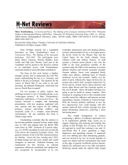 Marc Trachtenberg. A Constructed Peace: The Making of the