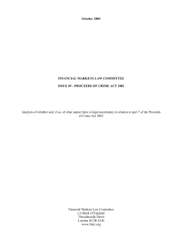 Issue 69 - Proceeds of Crime Act 2002