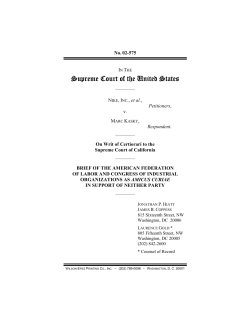 AFL-CIO - The Center for the Advancement of Capitalism