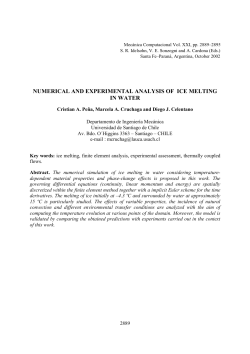 Numerical and experimental analysis of ice melting in water