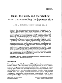 Japan, the West, and the Whaling Issue: Understanding the