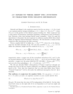 ABC implies no "Siegel Zeroes`` for L