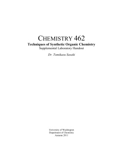 chemistry 462 - Catalyst - University of Washington
