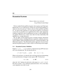 Chapter 11: Dynamical Systems