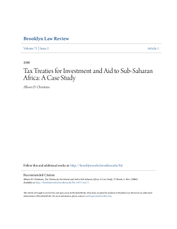 Tax Treaties for Investment and Aid to Sub