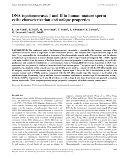 DNA topoisomerases I and II in human mature sperm cells