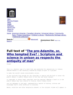 Full text of "The pre-Adamite, or, Who tempted Eve? : Scripture and