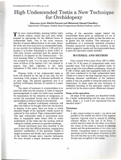 High Undescended Testis a New Technique for Orchidopexy