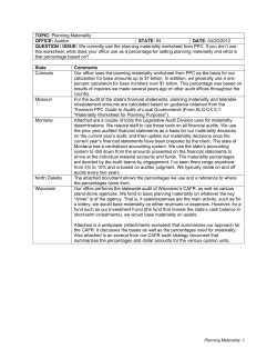 Planning Materiality