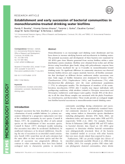 Establishment and early succession of bacterial communities in