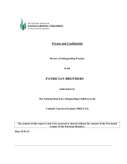 patrician brothers - National Board for Safeguarding Children in the