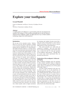 Explore Your Toothpaste - Uni