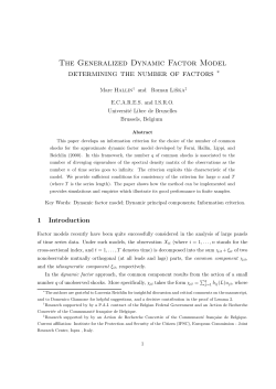 The Generalized Dynamic Factor Model