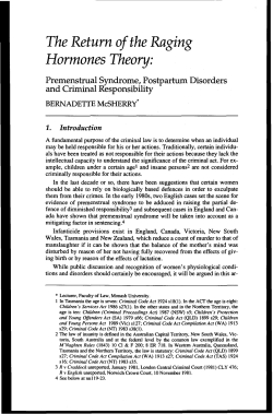 "The Return of the Raging Hormones Theory: Premenstrual