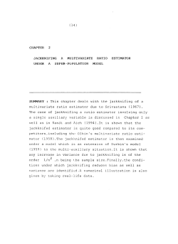 ( 14 ) CHAPTER 2 JACKKNIFING A MULTIVARIATE RATIO