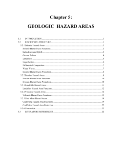 Chapter 5: GEOLOGIC HAZARD AREAS