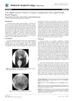 Colo Right Ureteric Fistula: A Unique Complication Post