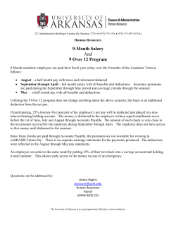 Nine Over 12 Month Agreement - Human Resources