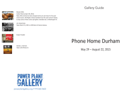 Phone Home Durham - Power Plant Gallery