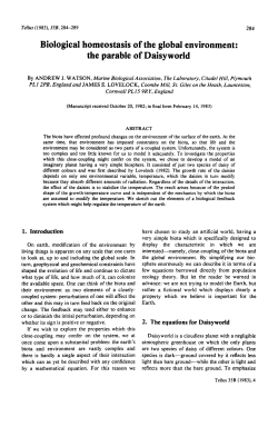 Biological homeostasis of the global environment: the parable of
