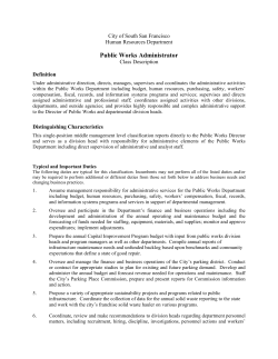 Public Works Administrator - City of South San Francisco