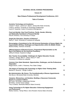 2013 New Orelans Conference - National Social Science Association