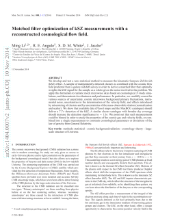 Matched filter optimization of kSZ measurements with a
