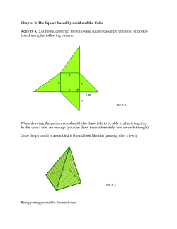 Chapter 8: The Square-based Pyramid and the Cube