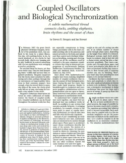 Coupled Oscillators and Biological Synchronization