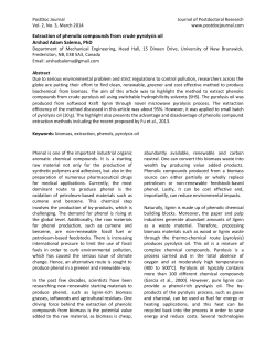 Extraction of phenolic compounds from crude pyrolysis oil Arshad