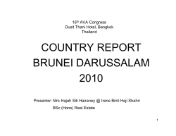 COUNTRY REPORT BRUNEI DARUSSALAM 2010