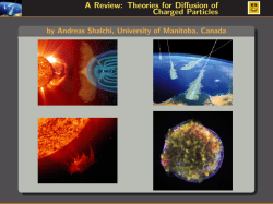 A Review: Theories for Diffusion of Charged Particles