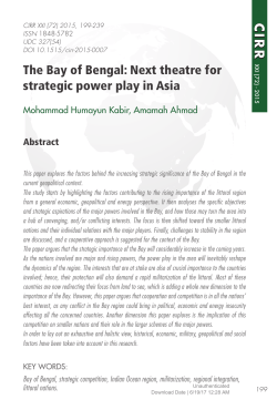 The Bay of Bengal: Next theatre for strategic power play in Asia