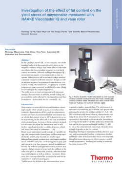 Fat Content and the Yield Stress of Mayonnaise