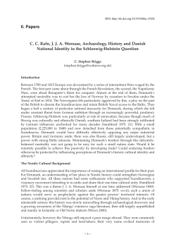 II. Papers CC Rafn, JJA Worsaae, Archaeology, History and Danish