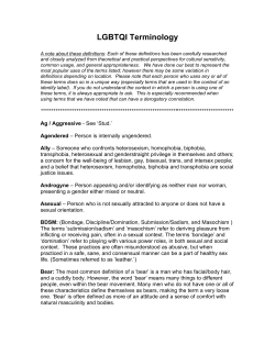 LGBTQI Terminology