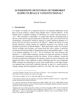is indefinite detention of terrorist suspects really constitutional?