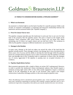 25 Things to Consider Before Signing a Pipeline Easement