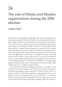 The role of Hindu and Muslim organizations - ANU Press