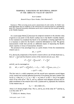 Temporal variations of rotational origin in the absolute value