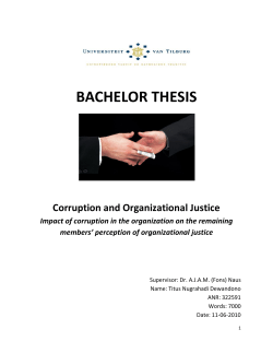 Corruption and Organizational Justice
