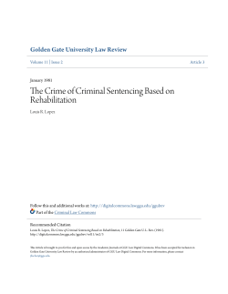 The Crime of Criminal Sentencing Based on Rehabilitation