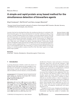 A simple and rapid protein array based method for the simultaneous