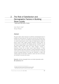 2 The Role of Satisfaction and Demographic Factors in Building
