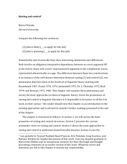 Raising and control - Scholars at Harvard