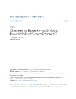 Churning in the Human Services: Nefarious Practice or Policy of