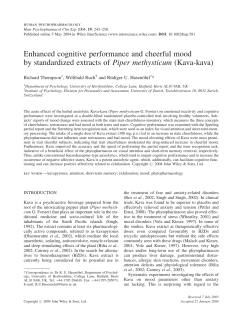 Enhanced cognitive performance and cheerful mood by