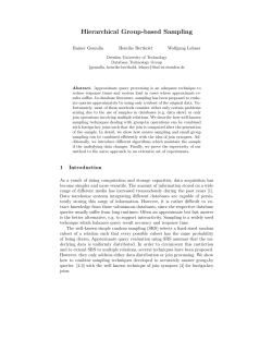 Hierarchical Group-based Sampling