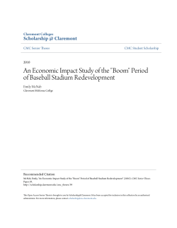 An Economic Impact Study of the "Boom" Period of Baseball