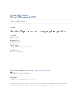Relative Deprivation and Intergroup Competition